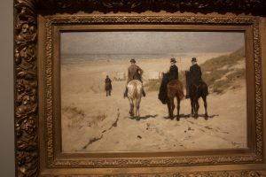 Look at the gleaming flanks of the horse and the whitecaps in the ocean. Imagine being engrossed looking at a horse's but!t